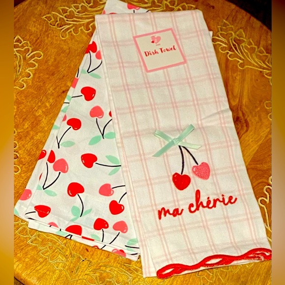 Other - Cherry theme kitchen towels - 2 towels